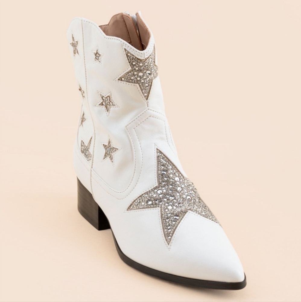 Betsey Johnson star cowboy boots